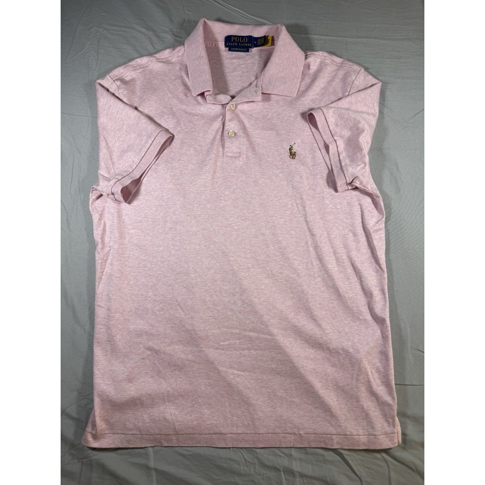 Polo Ralph Lauren Men's Pink Short Sleeve Polo Size Medium